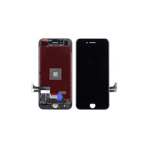 iPhone LCD screen and digitizer assembly replacement part displayed front and back